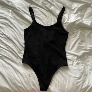 Victoria's Secret black ribbed bodysuit